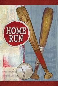 Toland Home Garden Home Run 12.5 x 18 Inch Decorative Baseball Bat Ball Summer Sport Play Garden Flag