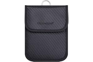 Wisdompro RFID Key FOB Protector for Car Key Signal Blocking, WP4697 Faraday Bag for Anti-Hacking, Anti-Theft Pouch