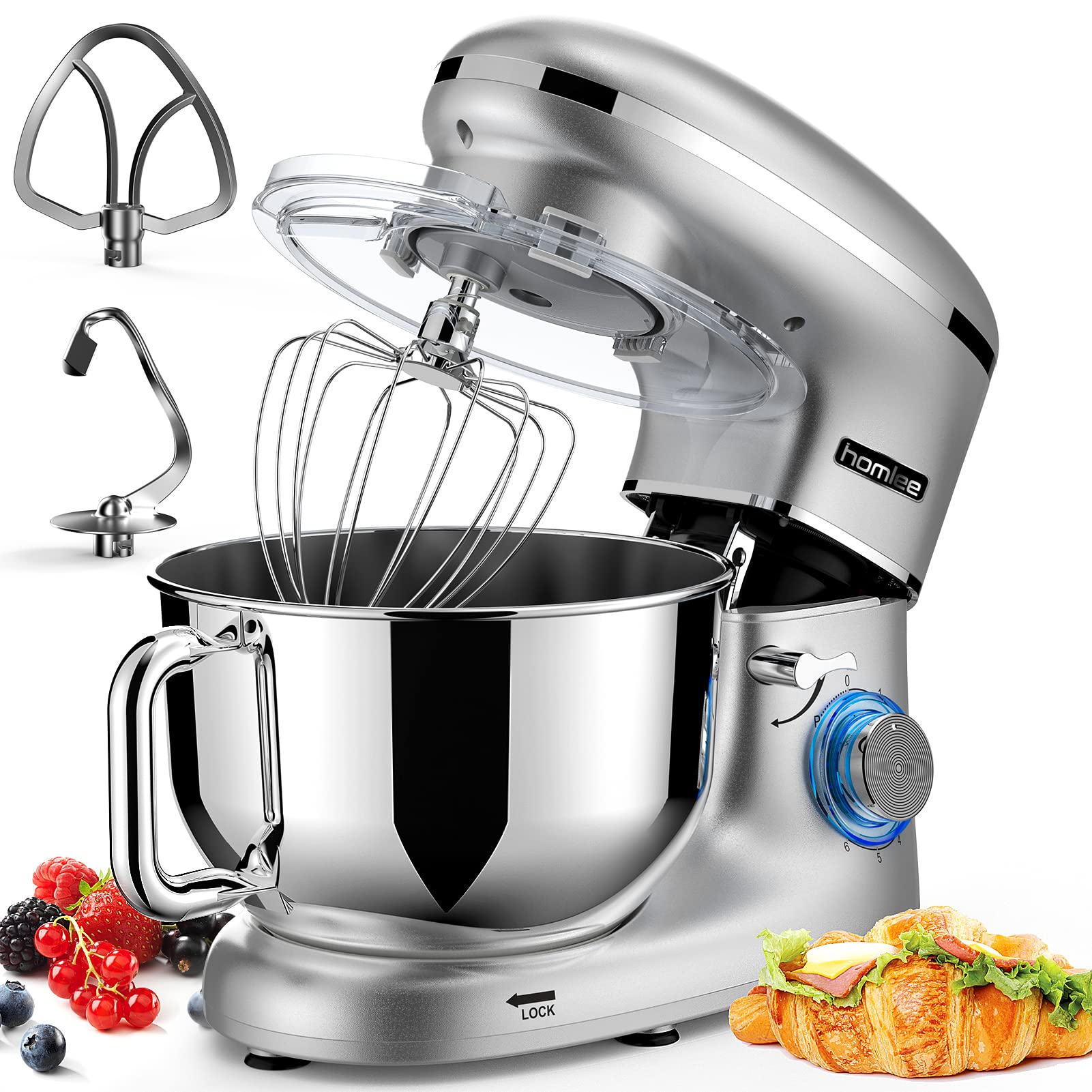 Homlee-Batidora-Amasadora-1500W-Amasadora-de-Pan-Bajo-Ruido-Robot-de-Cocina-Multifuncional-6-Velocidades-con-Pulso-5