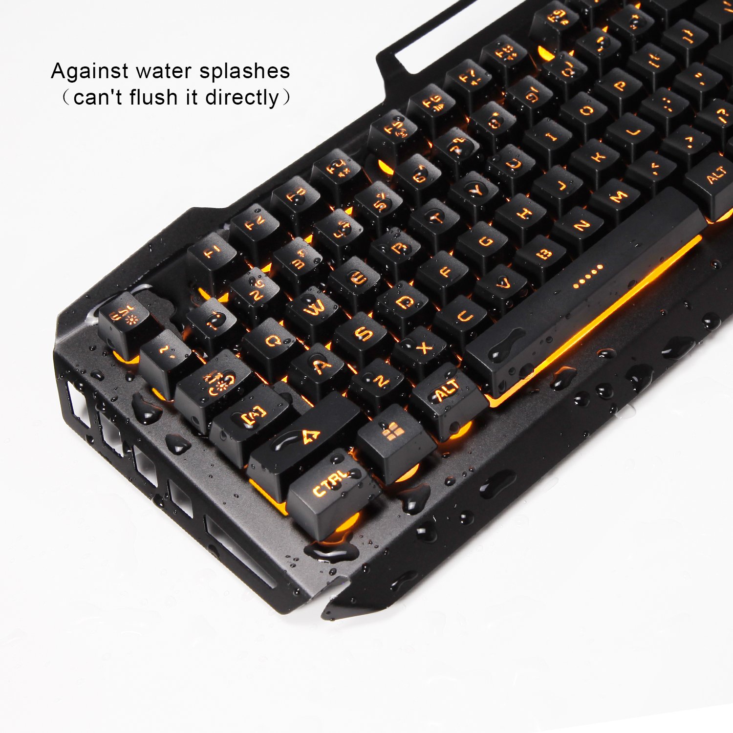 SADES keyboard and mouse sets,wired keyboard with,orange lights and