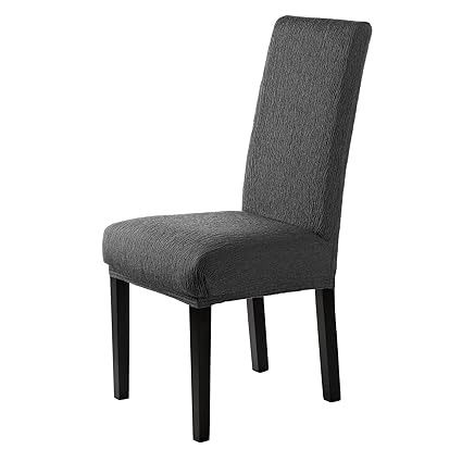 SCHEFFLER-Home Jara Stuhlhussen 2 Stück, Stretch-Hussen Stuhl-Bezug bi-elastische Schutz-Husse, Moderne Abdeckung mit Gummiba