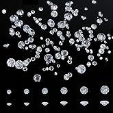 270pcs Clear Cubic Zirconia Stone 5 Sizes Faceted CZ Rhinestone Cabochons 2-6mm Diamond Shape Crystal Gem Beads Pointed Back for Nail Art Earring DIY Craft Jewelry Ring Making