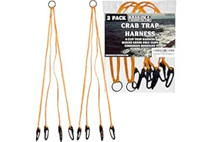 KRAKEN SUPPLY CO 4 Arm Crab Trap Harness Marine Grade Corrosion Resistant Yellow D8mm L68cm Designed in USA