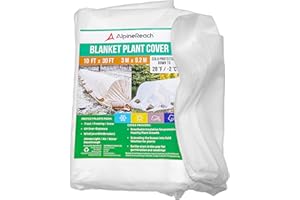 AlpineReach Plant Covers Frost & Sun Protection 10 x 30 ft - Thick 1.2 oz/yd² Freeze Blanket to Low 28 °F Temperatures Floating Row, Garden Fabric Material, Protect in Winter Cold, Gardening Down