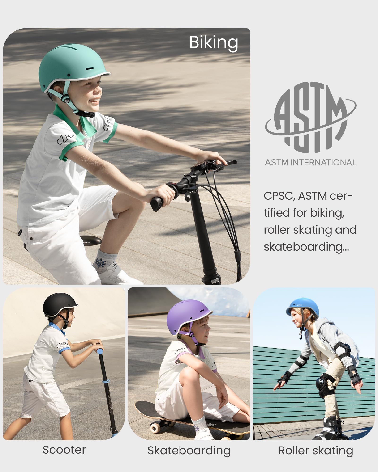 OutdoorMaster Toddler Helmet, Toddler Bike Helmet, Bike Helmet for Youth Boys & Girls, Kids Helmet with Visor, Dial Fit Adjustment Ventilation Multi-Sport Helmet for Bicycle Skate Scooter Longboard