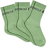 doublesoul Men & Women 3 Pack Crew Socks; Organic Cotton
