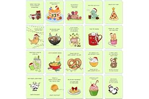 Cute Holiday Card Pack – 20 Punny Xmas Greeting by Aly Lou | Punny, Blank Inside, Perfect for Secret Santa, Friends, Family, 