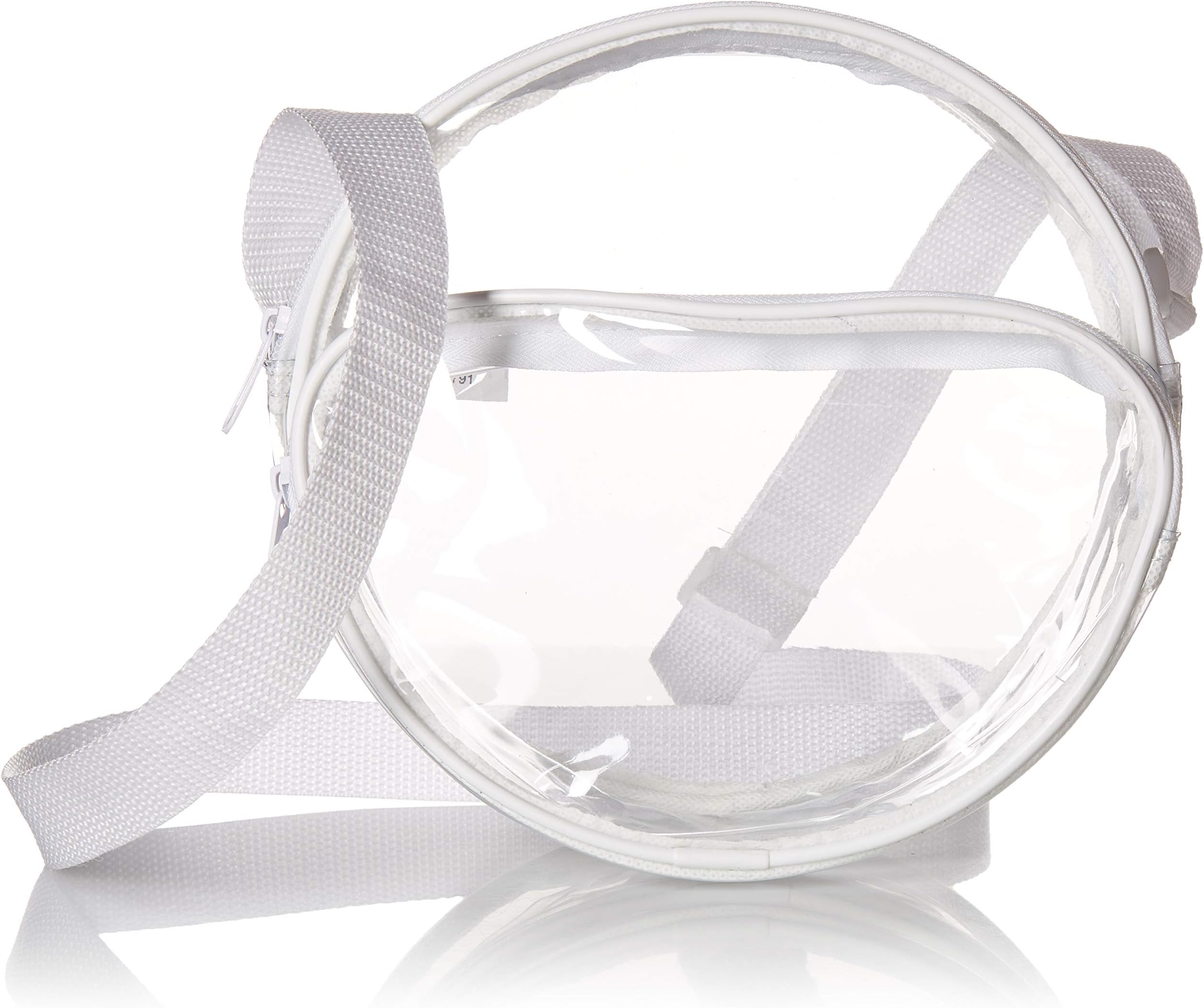 Round Clear Bag with Adjustable Strap NFL Stadium Approved Transparent Purse 8x8