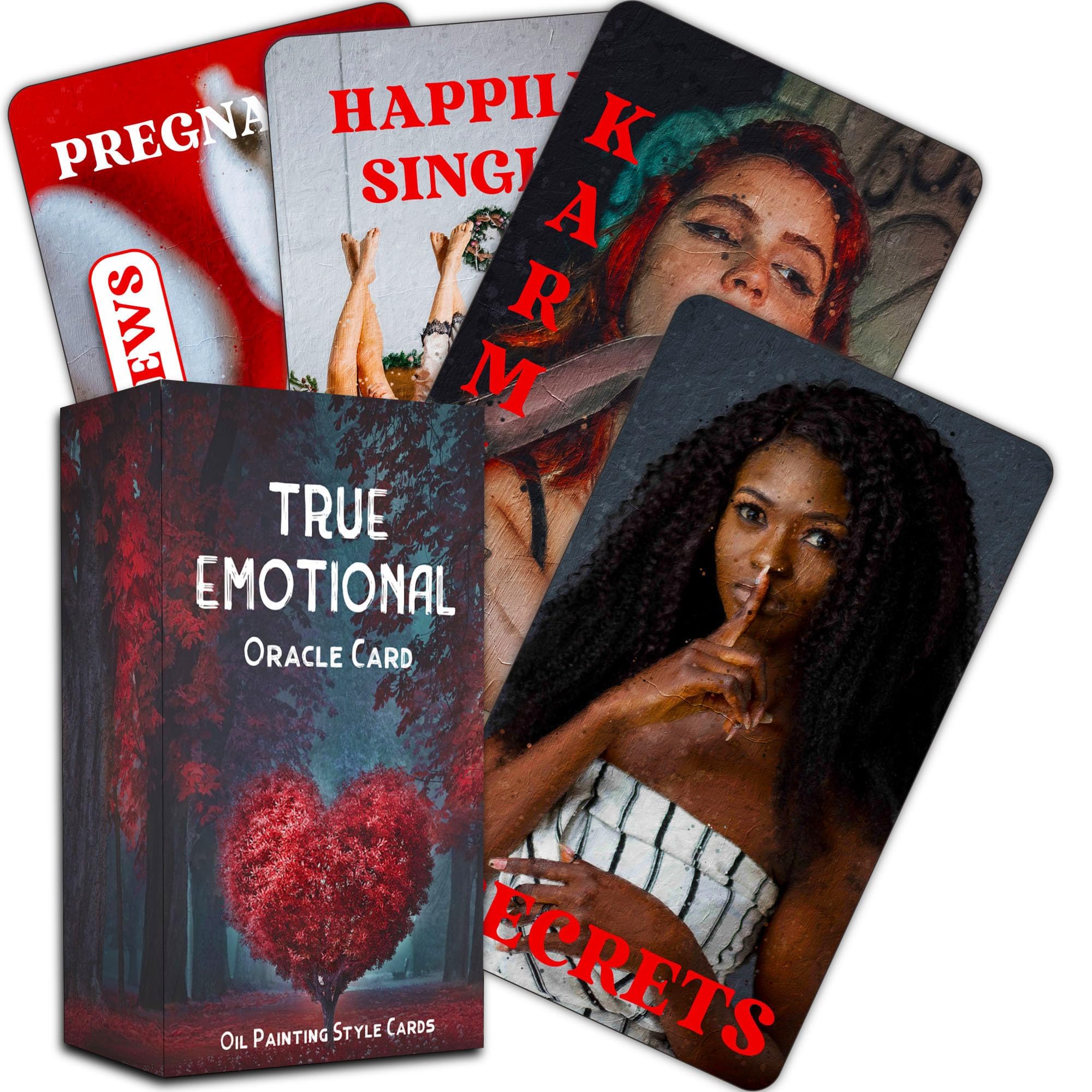 QCFQCF Twin Flame Oracle Cards, Soulmate Oracle Deck, Karmic Oracle Cards for Beginners, Will Get to The True of Any Situationship