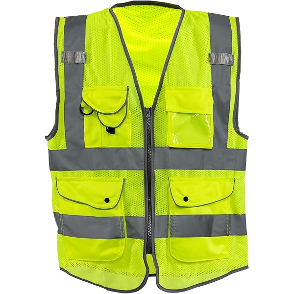ガードベスト★BARREL★BASIC GUARD VEST NEON YELLOW Neiko High Visibility Safety Vest ANSI Class 2, No Pocket