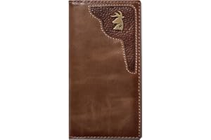 House of Jack Co. Deer Ornament Long Bifold Wallet | Rodeo Wallet | Handburnished Full Grain Leather | Deer Hunter Long Wallet For Men