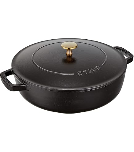 Amazon.com: Staub 40511-479 Braiser Saute Pan, Basil Green, 9.4