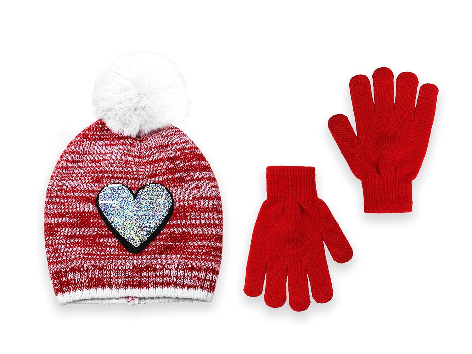 Accessories Girls Polar Wear Minus 5 Girls Knitted Beanie Hat With Fur Pompom And Glove Set Sterlingretirement Com