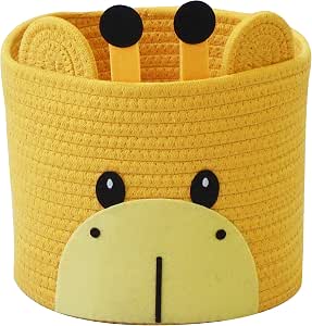 T&T Homewares Small Cotton Rope Storage Basket With Elephant Design - Nursery, Toy, Home Organizer - View #14