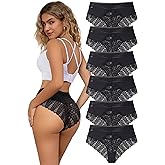 Cinvik Sexy Panties for Women Sexy Comfy Underwear for Women Panties Sexy No Trace Ice Silk Ladies Colorful Lace Bikini