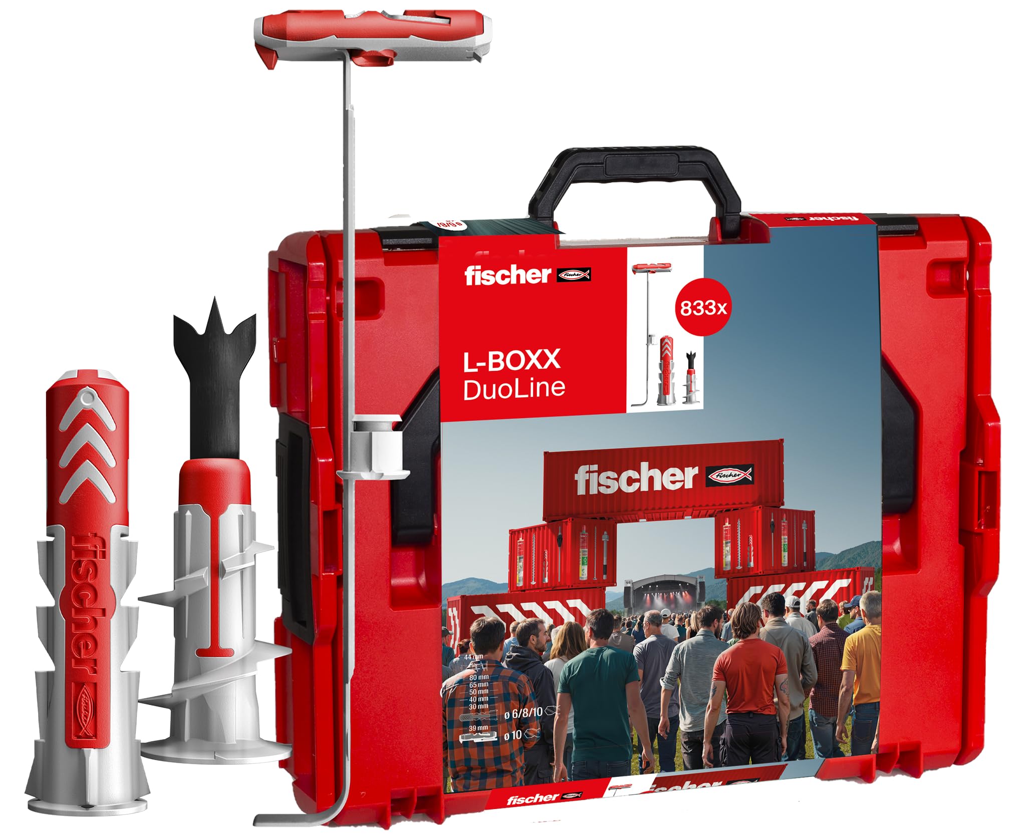 Fischer Aktion DuoLine L-Boxx 102 (833), Gray, 558626