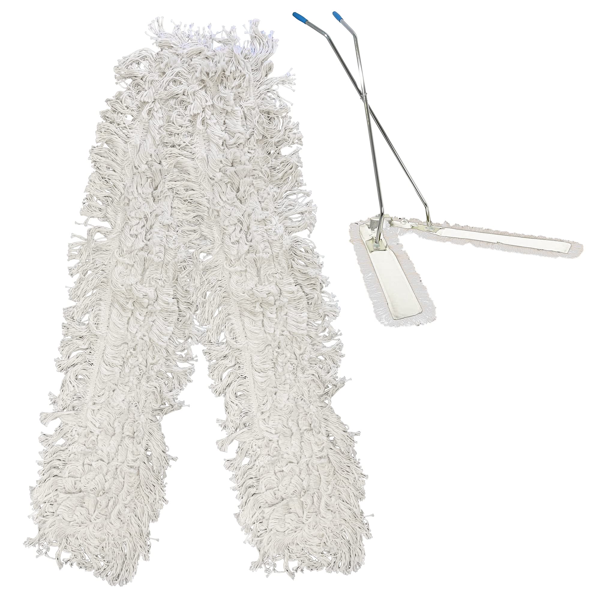 V Sweeper Scissor Mop Replacement Heads | 100cm Long Industrial Hard Floor Sweeper Mop Heads Replacement for Large Surface Cleaning