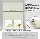 Funky Gadgets Cream Roller Blinds 60x210cm Thermal Blackout Easy Fit view 3