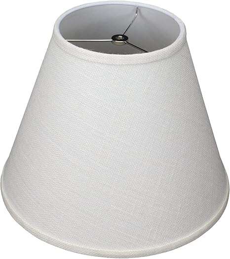 white burlap lamp shade