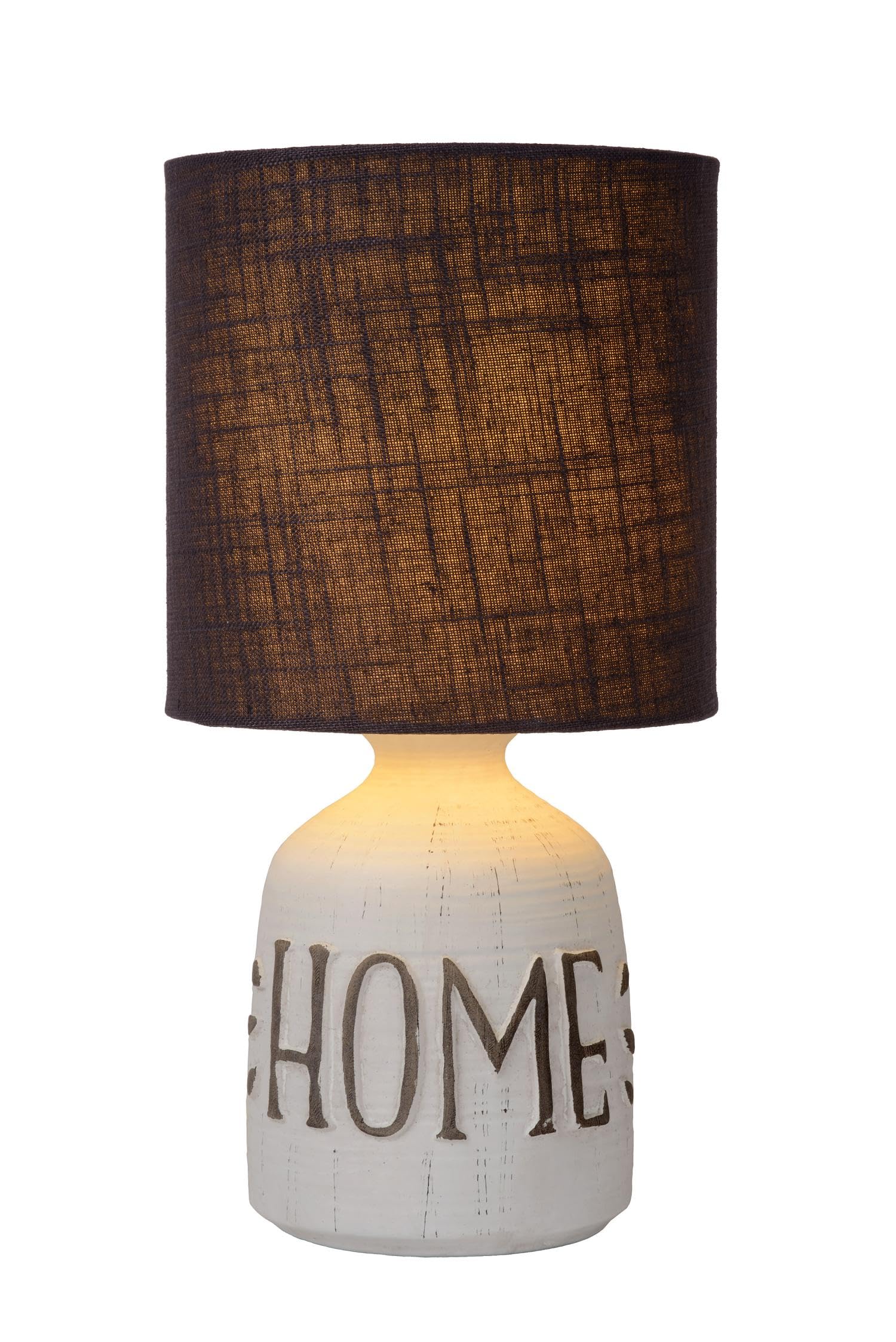 Lucide Cosby Table lamp, Ceramic, Brown, Ø 16.5 cm, E14, 40 watts