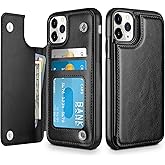 HianDier Wallet Case for iPhone 11 Pro Max Case Slim Protective Case with Credit Card Slot Holder Flip Folio Soft PU Leather Magnetic Closure Cover for 2019 iPhone 11 Pro Max 6.5 Inches, Black
