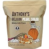 Anthony's Belgian Pearl Sugar, 1.5 lb, Batch Tested and Verified Gluten Free, Medium Sized Pearls