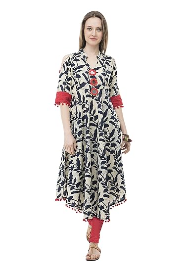 Women Stitched Printed Cotton Anarkali Kurti Kurta
