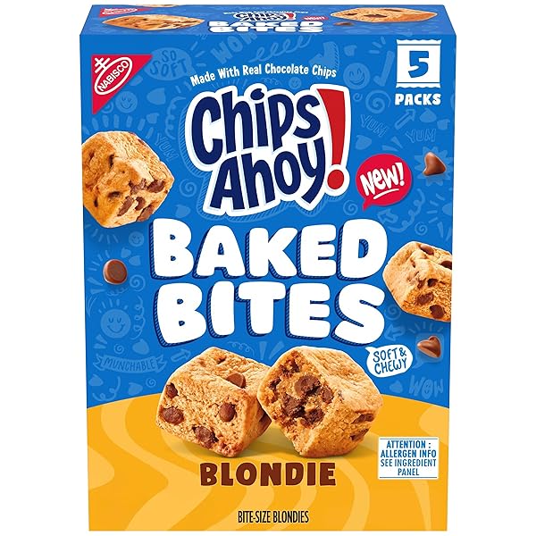 CHIPS AHOY! BAKED BITES, BLONDIE, 5 – 1.5 OZ SNACK PACKS (5 BITES PER PACK)