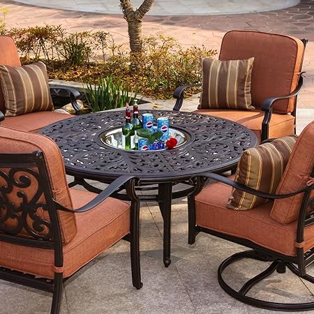 Amazon Com Darlee St Cruz 5 Piece Cast Aluminum Patio