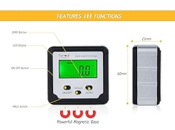 Digital Angle Finder by TickTockTools - Magnetic