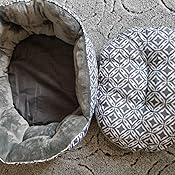 BEDSURE Katzenbett Rund 51x51cm - Orthopädisches Donut Bett Dunkelgrau