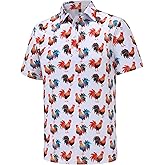 Men's Golf Polo Shirts Short Sleeve Performance Moisture Wicking Dry Fit Funny Golf Polo Shirts for Men