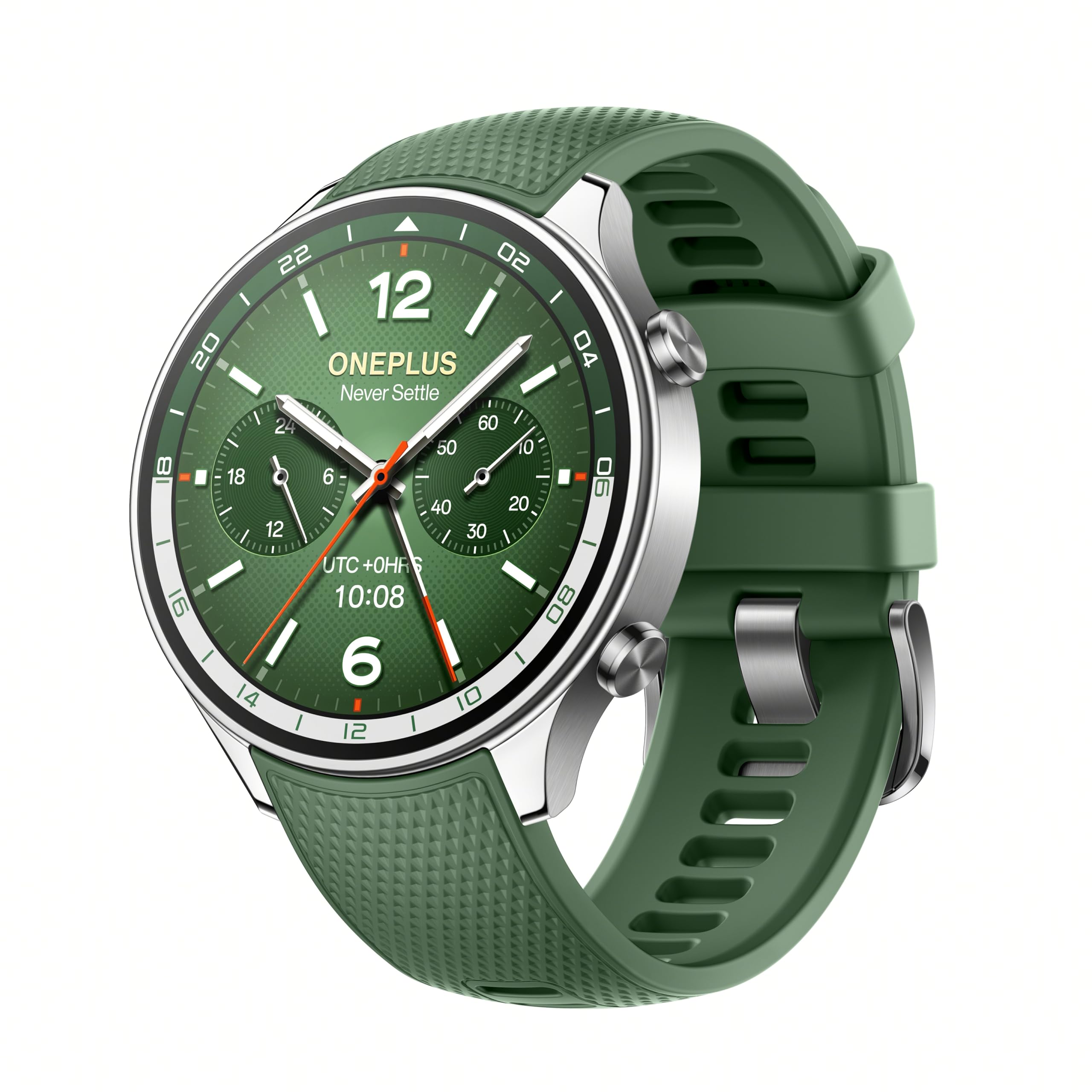 OnePlus Watch 2R, 32 GB, Monitor de sueño, Seguimiento de frecuencia cardíaca, Reloj inteligente con Fitness Insights, Batería de 100 horas, 1,43'', Bluetooth WiFi, Verde bosque