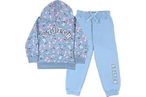 Disney Lilo and Stitch Minnie Mouse Girls Matching Sets Pullover Hoodie and Jogger Set 2 Piece Bundle Outfit