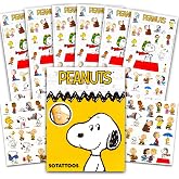 Peanuts Stickers and Tattoos Party Favors Set - 200 Pc Bundle with 150 Snoopy Stickers and 50 Charlie Brown Tattoos for Kids Party Supplies | Snoopy Goodie Bag Fillers