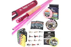 M MAXIMUMCATCH Maxcatch Women's Elegant Pink Fly Fishing Rod: 2/5-weight with Rod Tube