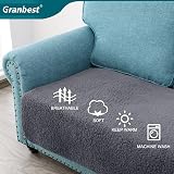 Granbest Super Soft Thick Sofa Seat Cushion Cover Non-Slip Grey 3 Seater view 6