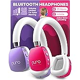 Puro Sound Labs PuroQuiet Plus Noise Cancelling Headphones for Kids - Bluetooth, On-Ear Design with Built-in Mic, Studio-Grade Audio, 35H Playtime, Lightweight & Comfy Kids Headphones, Purple & Pink
