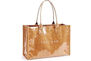 KALIDI FANCY FOREST KALIDI PVC Tote Bag Women’s Kraft Paper Work Handbags Purses with Top Handle