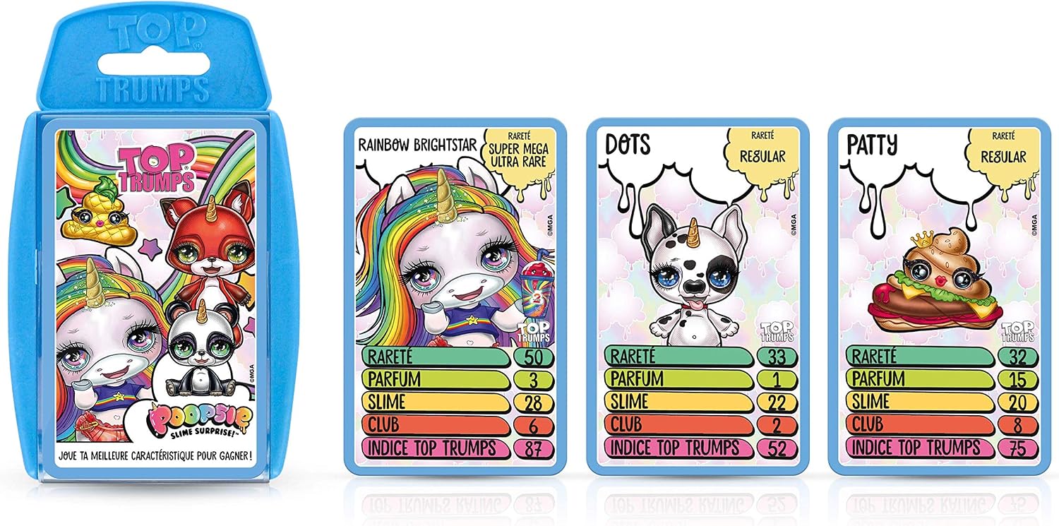 Winning Moves - TOP TRUMPS - POOPSIE - Card games - Board Game - French Version, Primary Colors, Petit - Image 3