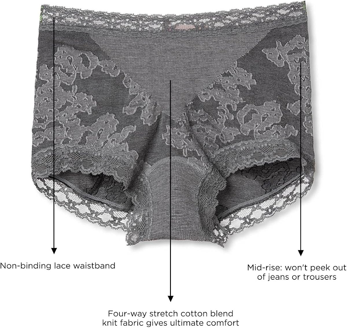 Eve's temptation Women's Cathy Seamless Cotton Boyshort Stretch Comfort Hipster Panty Underwear at  Women’s Clothing store