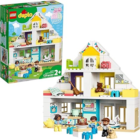 Amazon.com: LEGO DUPLO Town Modular Playhouse 10929 Dollhouse with Furniture and a Family, Great Educational Toy for Toddlers, New 2020 (129) Pieces: Toys \u0026 Games