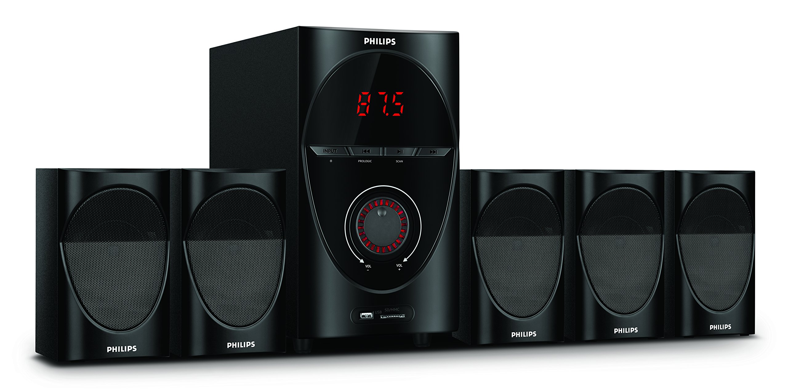 philips spa7000b 5.1 channel multimedia speaker system