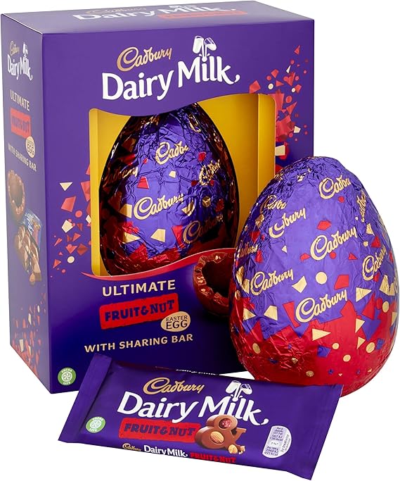 Cadbury Dairy Milk Giant Fruit And Nut Easter Egg And Sharing Bar