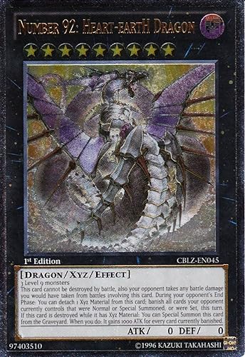 Amazon 遊戯王 英語版 Cblz En045 Number 92 Heart Earth Dragon ｎｏ ９２ 偽骸神龍 ｈｅａｒｔ ｅａｒｔｈ ｄｒａｇｏｎ レリーフレア 1st Edition トレカ 通販