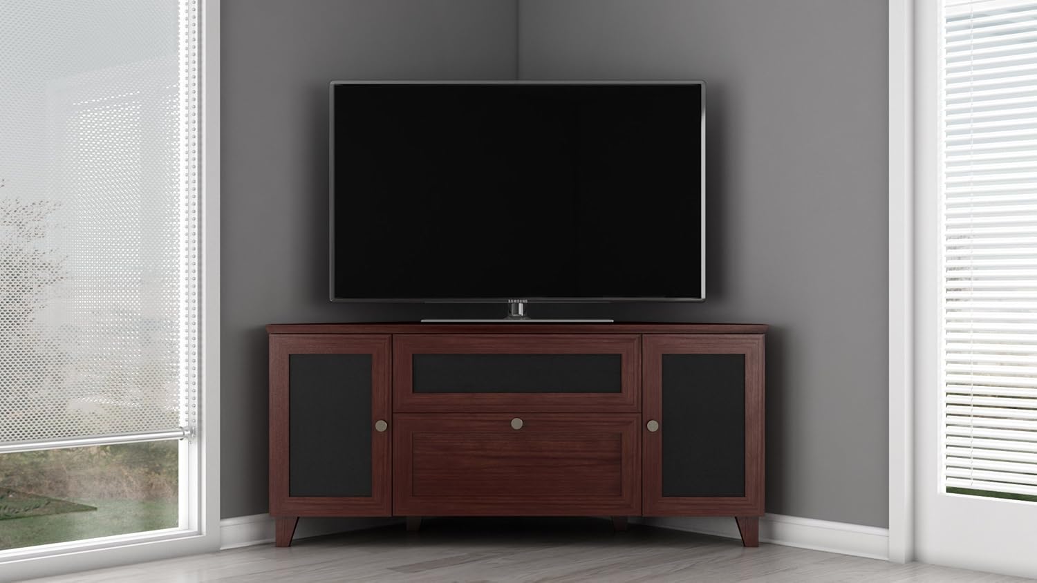 Best Corner Tv Stand Cherry Shaker