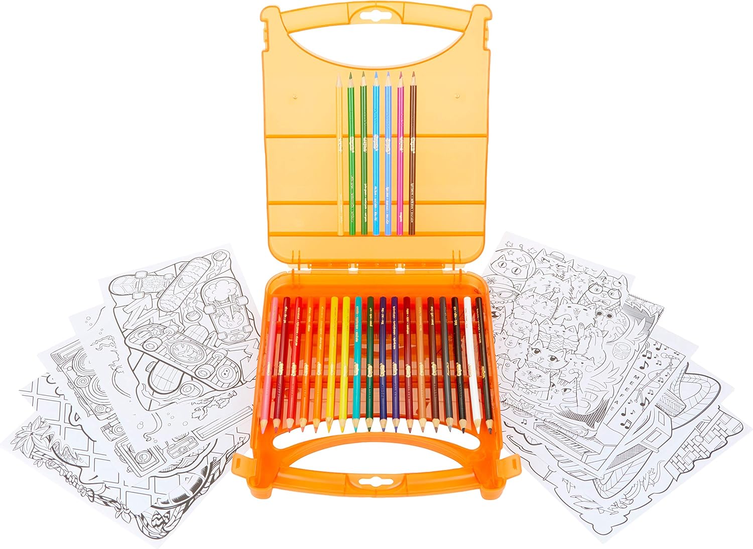Crayola Create & Color with Colored Pencils, Travel Art Set, Great for Kids, Ages 4, 5, 6, 7, 8: Toys & Games