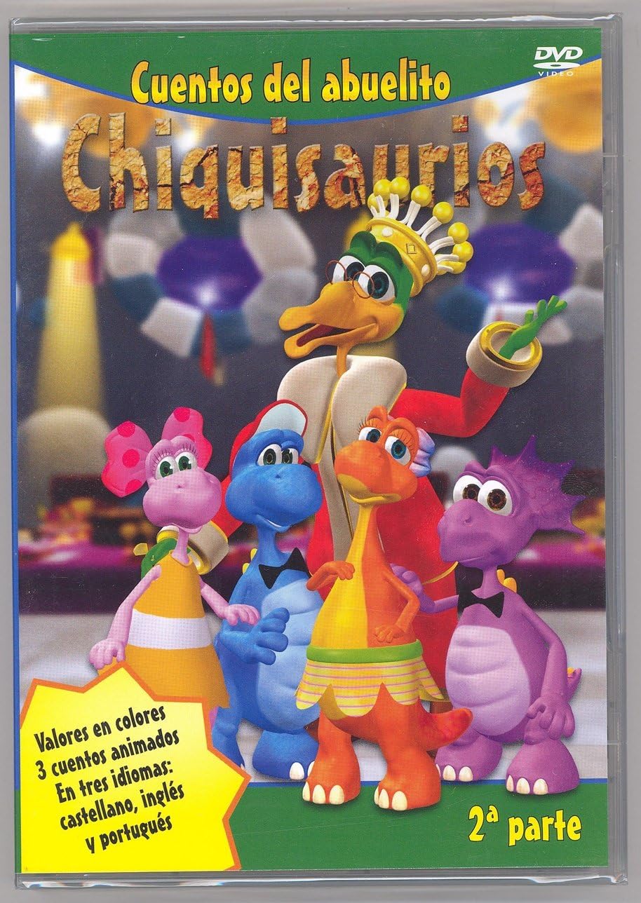 Chiquisaurios DVD Cuentos del Abuelito Parte 2a Valores en Colores En Castellano (Espanol), Ingles, Frances y Portugues Para Ninos Aprender