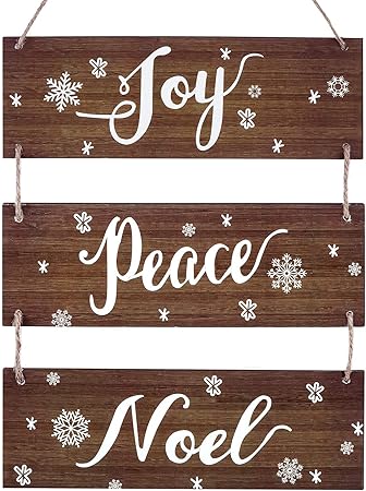 Christmas Rustic Hanging Signs 