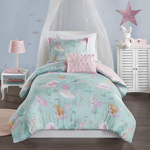 teal kids bedding